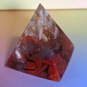 Crystal Stones & Resin Pyramid